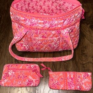 3 Piece Pink Vera Bradley Set